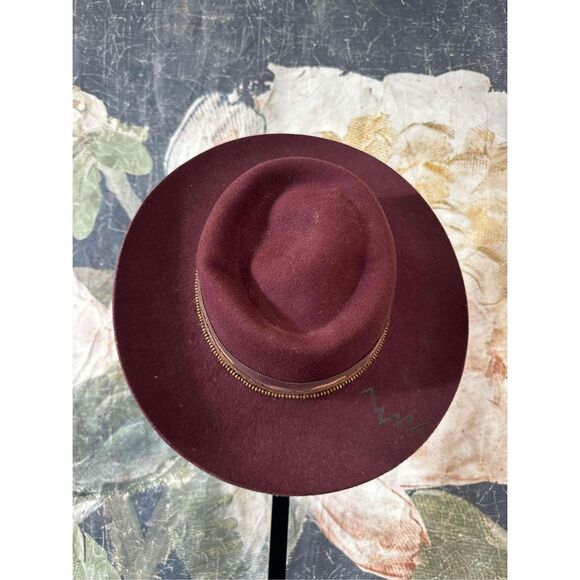 New FREE PEOPLE Mossant Mulholland Layered Bands Felt Hat - Picture 4 of 5